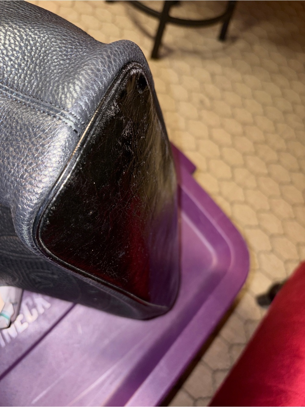 Metrocity with COA - Jual Black Tote with Tassel Charm and Embossed Monogram - Picture 9 of 12